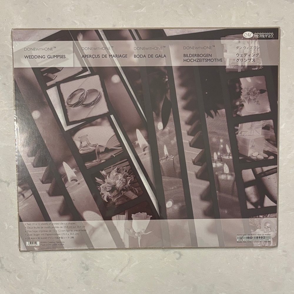 Creative Memories DoneWithOne Wedding Glimpses Die-Cuts